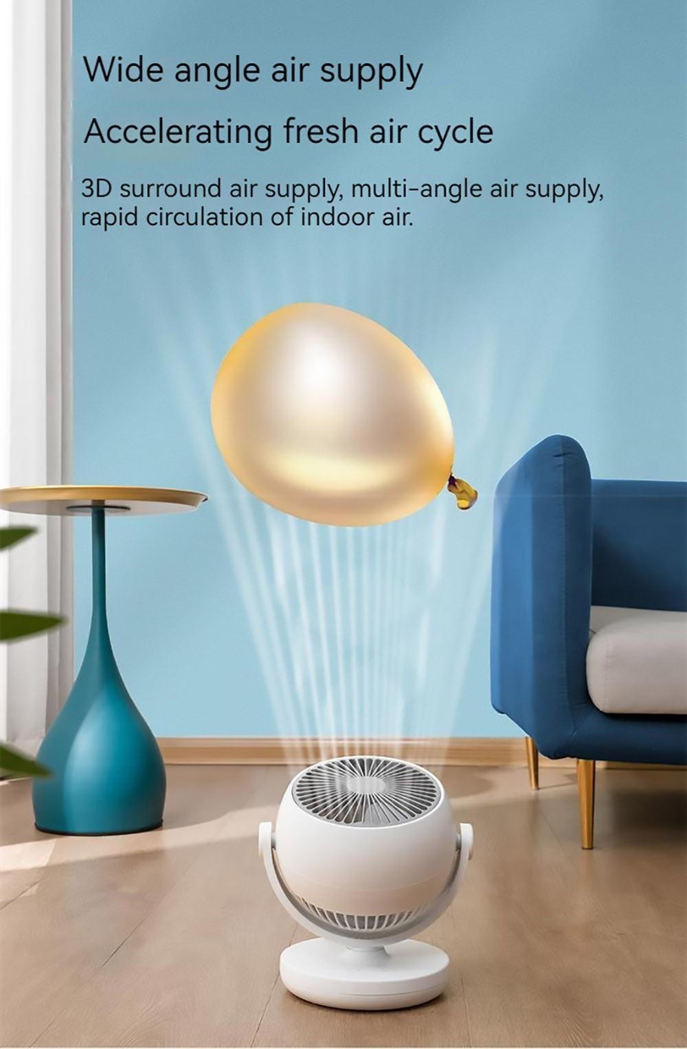 Xiaoda Feiyue C06 Desktop Portable Air Circulation Fan, 3 Gears Wind, Timing Function, Shaking Head Up and Down - Plug-in Version