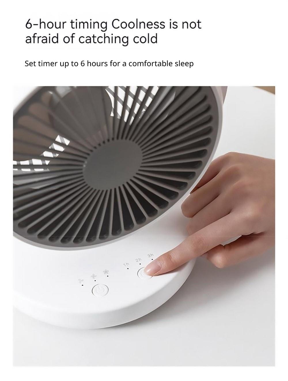 Xiaoda Feiyue C06 Desktop Portable Air Circulation Fan, 3 Gears Wind, Timing Function, Shaking Head Up and Down - Plug-in Version