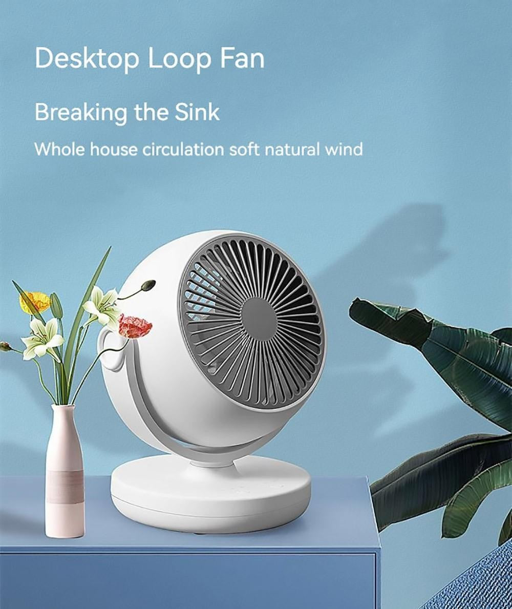 Xiaoda Feiyue C08 Desktop Portable Air Circulation Fan, 3 Gears Wind, Timing Function, Shaking Head Around - Charging Version