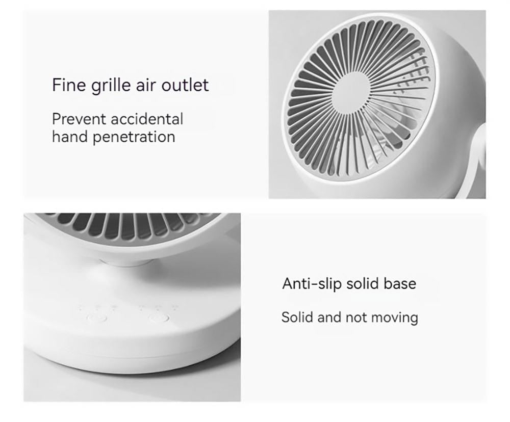 Xiaoda Feiyue C08 Desktop Portable Air Circulation Fan, 3 Gears Wind, Timing Function, Shaking Head Around - Charging Version