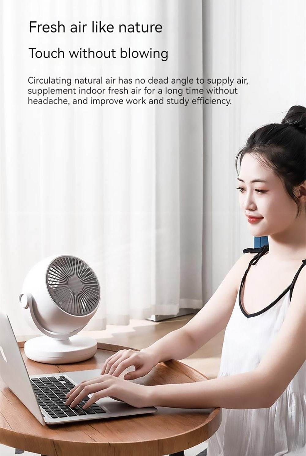 Xiaoda Feiyue C08 Desktop Portable Air Circulation Fan, 3 Gears Wind, Timing Function, Shaking Head Around - Charging Version