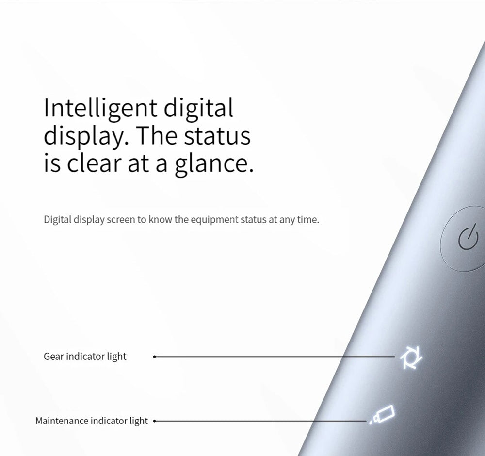 Xiaomi Mijia Hair Clipper 2 Rechargeable Trimmer, Dual-Speed Control, High Hardness Blade, Up to 180 Mins Runtime, Digital Display, IPX7 Waterproof