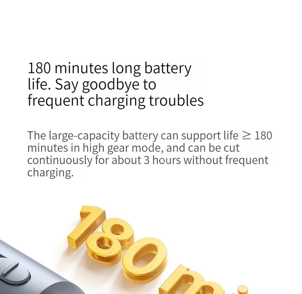 Xiaomi Mijia Hair Clipper 2 Rechargeable Trimmer, Dual-Speed Control, High Hardness Blade, Up to 180 Mins Runtime, Digital Display, IPX7 Waterproof