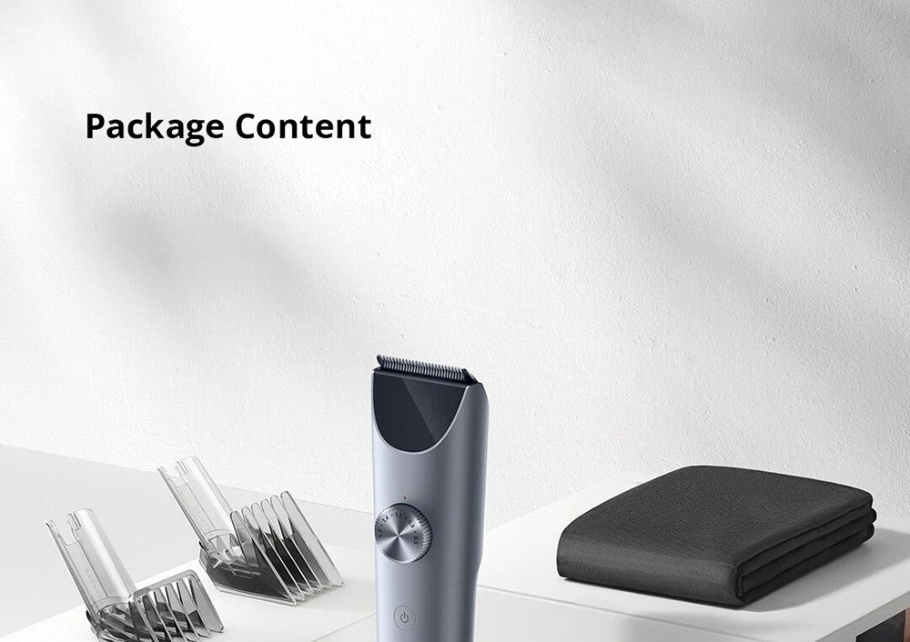 Xiaomi Mijia Hair Clipper 2 Rechargeable Trimmer, Dual-Speed Control, High Hardness Blade, Up to 180 Mins Runtime, Digital Display, IPX7 Waterproof