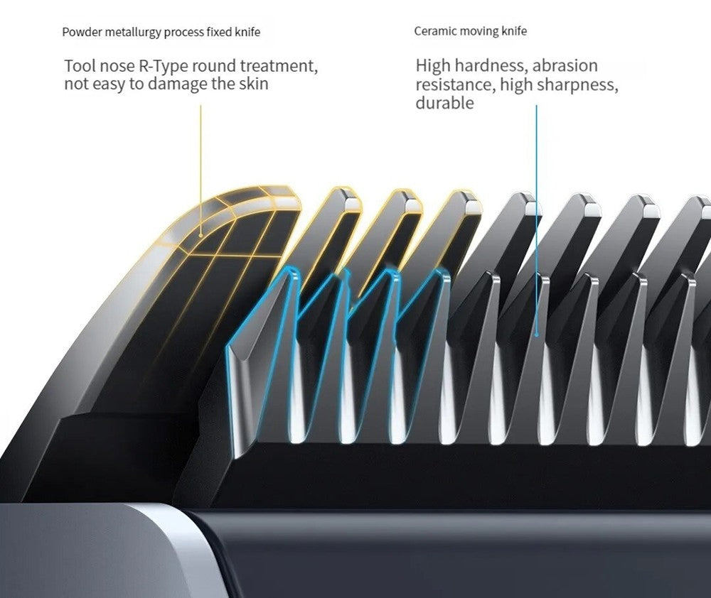 Xiaomi Mijia Hair Clipper 2 Rechargeable Trimmer, Dual-Speed Control, High Hardness Blade, Up to 180 Mins Runtime, Digital Display, IPX7 Waterproof