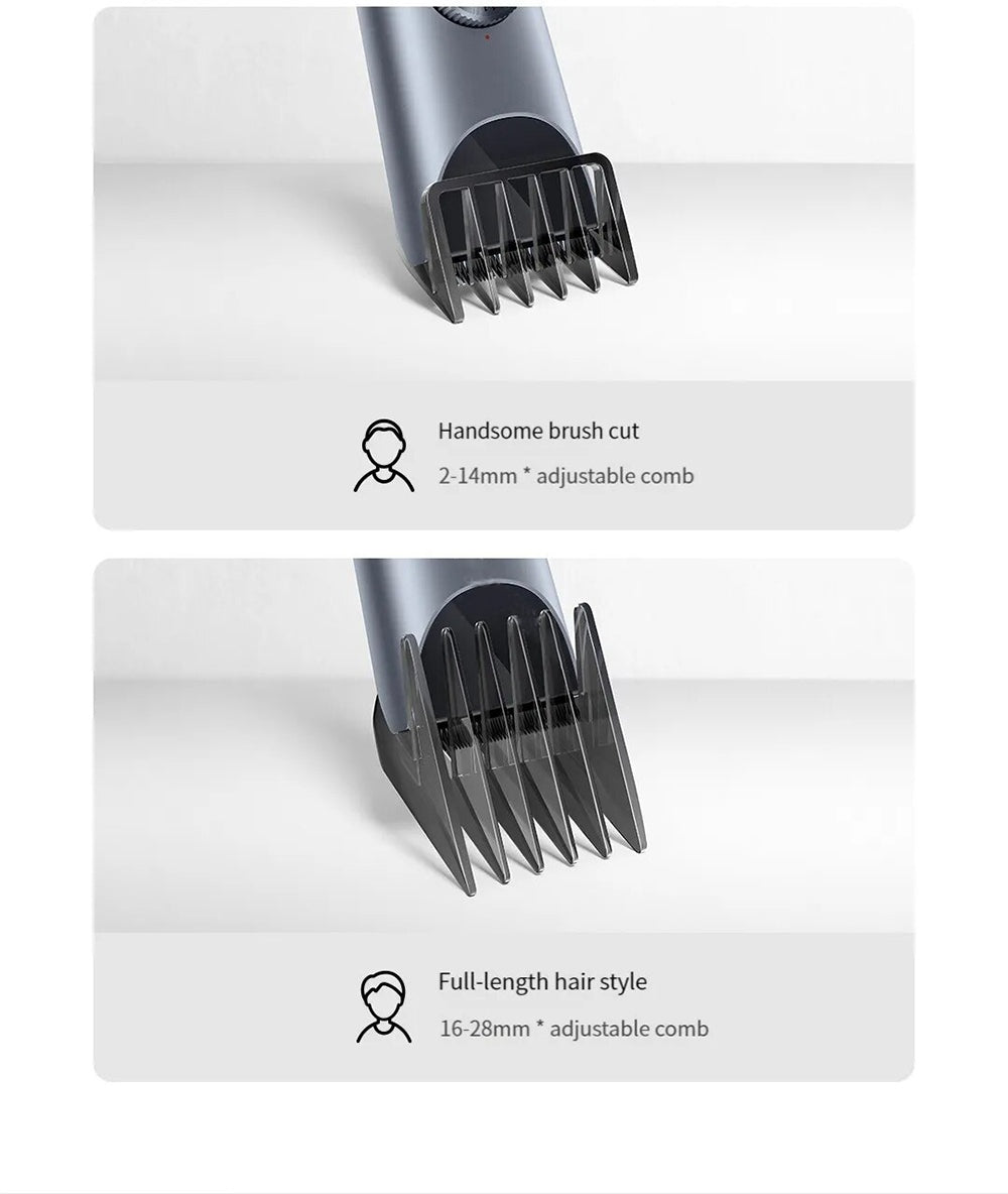 Xiaomi Mijia Hair Clipper 2 Rechargeable Trimmer, Dual-Speed Control, High Hardness Blade, Up to 180 Mins Runtime, Digital Display, IPX7 Waterproof