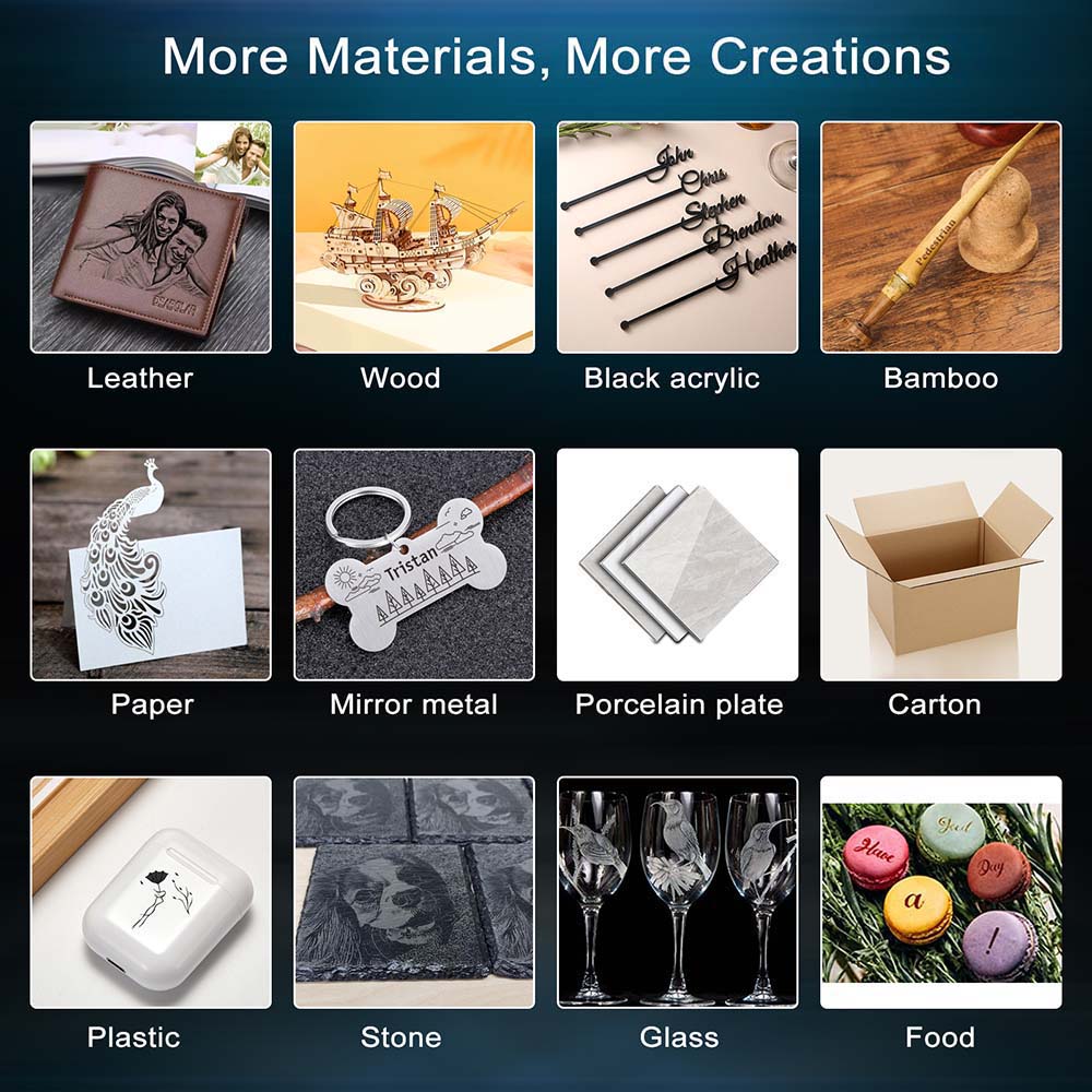 ZBAITU F20-VF 20W Laser Module, Air Assist, Fixed-focus, 0.08x0.08mm Spot, 0.01mm Accuracy, Dual Fans