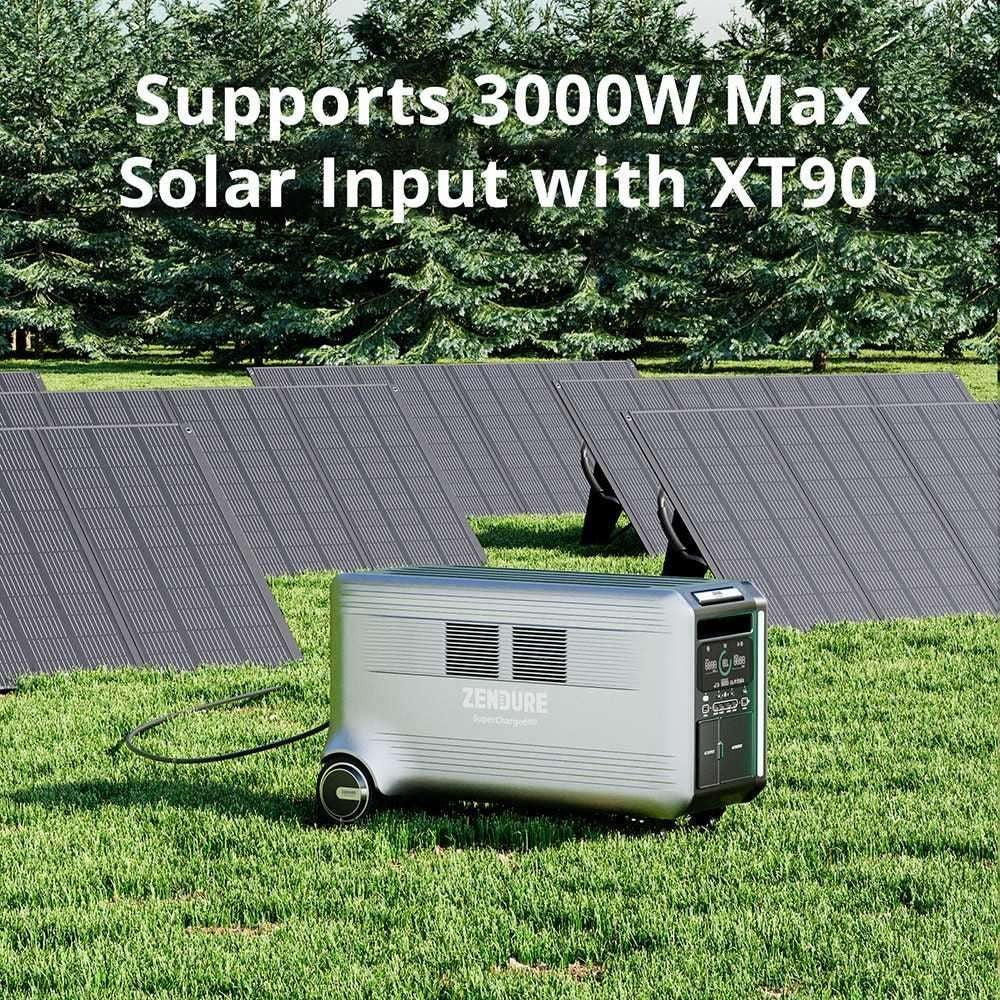 ZENDURE SuperBase V6400 Portable Power Station, 6438Wh Semi-Solid State Battery, 3800 AC Output, Expandable to 64380Wh, 120V/240V Dual Voltage, 16 Outputs, 3000W Solar Input, APP Control