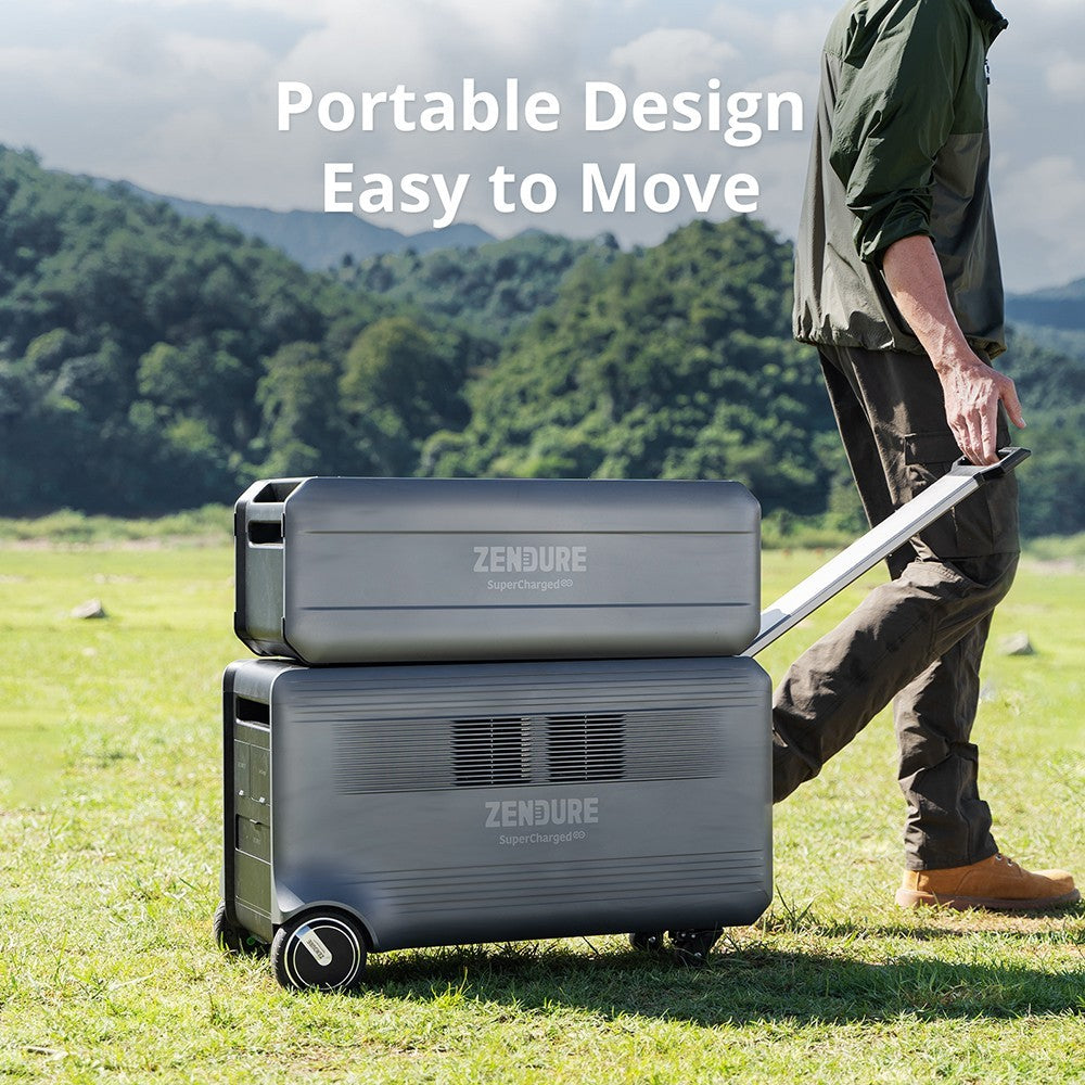 ZENDURE SuperBase V6400 Portable Power Station, 6438Wh Semi-Solid State Battery, 3800 AC Output, Expandable to 64380Wh, 120V/240V Dual Voltage, 16 Outputs, 3000W Solar Input, APP Control