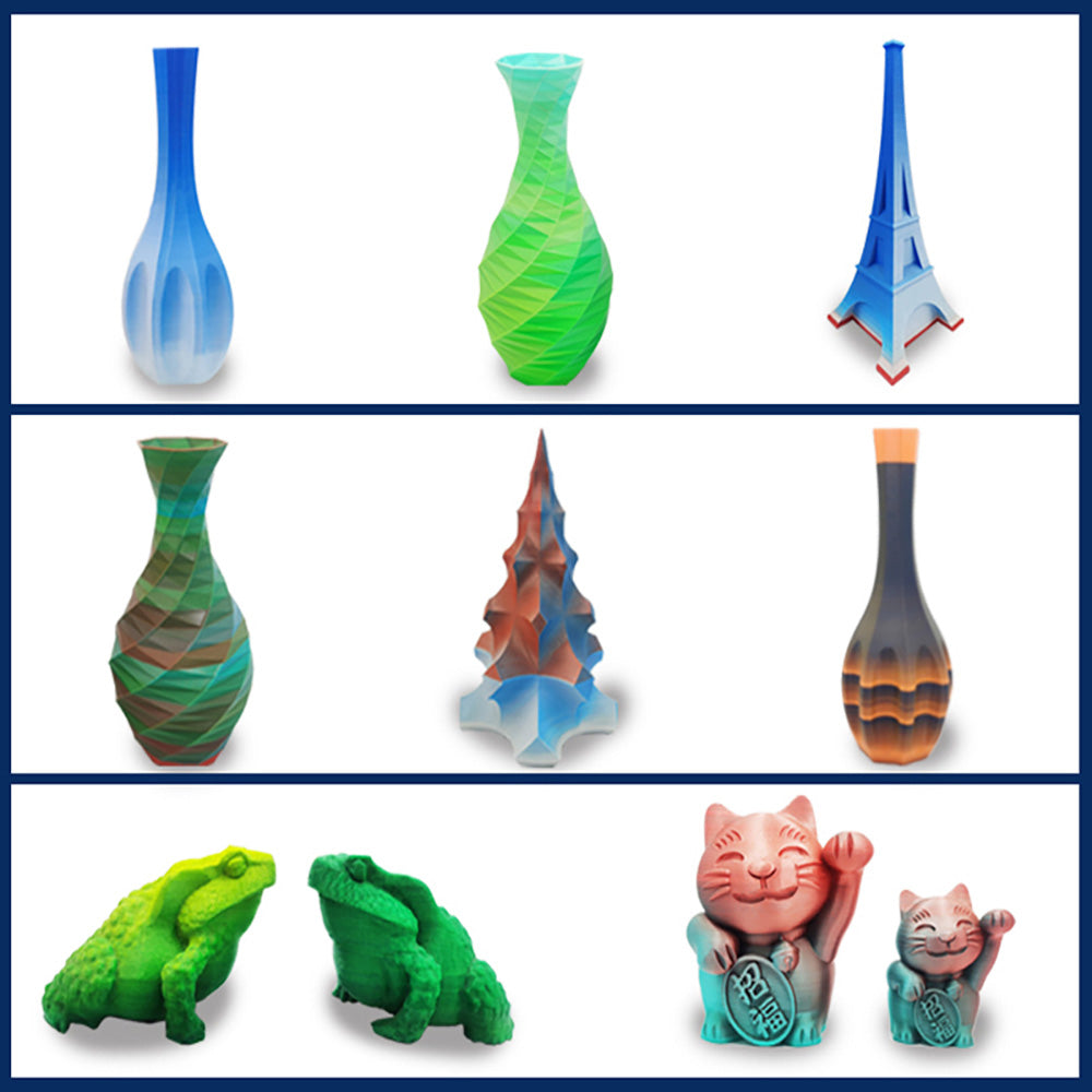 ZONESTAR M4V6 4-in-1-out Mix Color Hotend Assembly, with Four Colors Printhead Nozzle, for Z9V5 Series 3D Printer