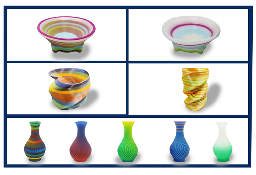 ZONESTAR M4V6 4-in-1-out Mix Color Hotend Assembly, with Four Colors Printhead Nozzle, for Z9V5 Series 3D Printer