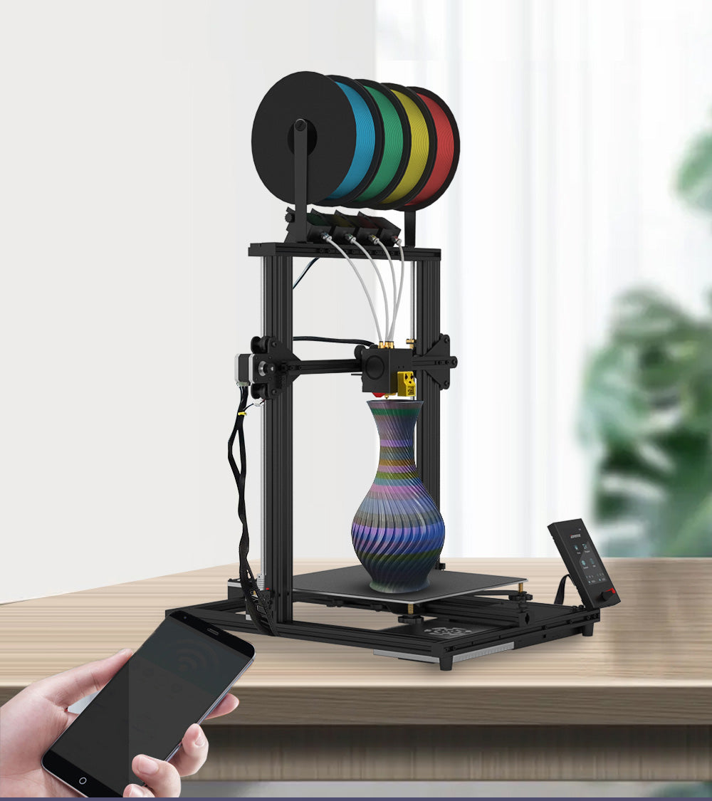 Zonestar Z8PM4 Pro 4 Titan Extruders 3D Printer, 4 in1 out Color-Mixing, Auto Leveling, 32Bit Mainboard, LCD Screen, Open Source, 300*300*400mm