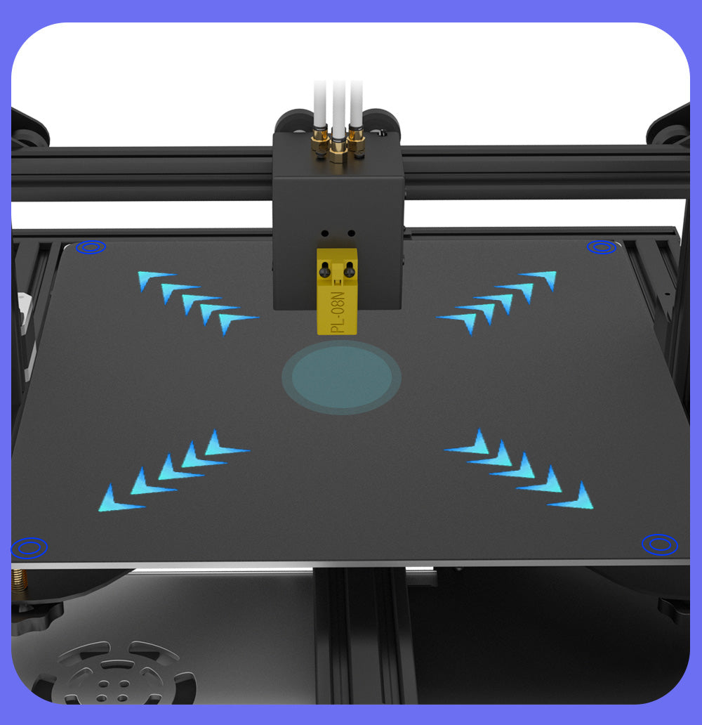 Zonestar Z8PM4 Pro 4 Titan Extruders 3D Printer, 4 in1 out Color-Mixing, Auto Leveling, 32Bit Mainboard, LCD Screen, Open Source, 300*300*400mm